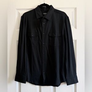 NWT Express Men's Classic Black Button Down Shirt